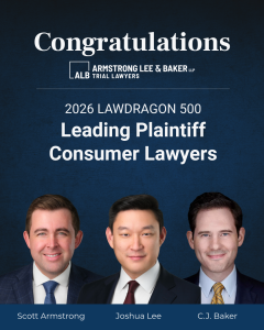 2026 Lawdragon 500 Leading Plaintiff Consumer Lawyers - Scott Armstrong, Joshua Lee, & C.J. Baker