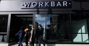 Entrance to Workbar, Greater Boston's regional coworking and office space provider