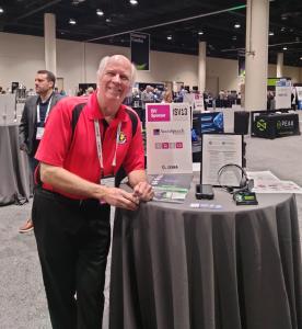 Georgia SoftWorks Director of Sales Mark Slocumb demonstrating AccuSpeech Mobile at Zebra North American Latin American Sales Kick Off CPS 2026