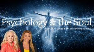 Psychology & the Soul podcast cover showing a glowing human silhouette in a star-filled cosmic sphere, representing trauma healing, conscious awareness, and the integration of psychology and spirituality.