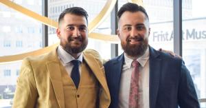 Jeffrey Crawford and Logan Ray are pictured together in Nashville during a nationwide business gathering.