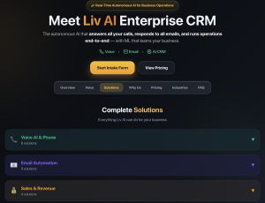 OneFii's Enterprise Solutions CRM Systems Home Page