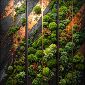 Branded moss wall installation incorporating a corporate logo within a Dubai office reception. This preserved moss system provides architectural impact and brand reinforcement while remaining maintenance-free and suitable for climate-controlled interiors.