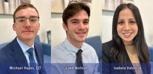 Michael Hayes, EIT of New Hyde Park, Luke Neilson of Kings Park, and Isabela Valencia of Babylon