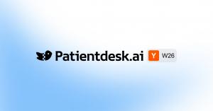 Patientdesk AI logo showing Y Combinator W26 backing