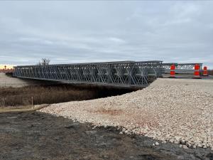 Acrow Bridge in service in Manitoba