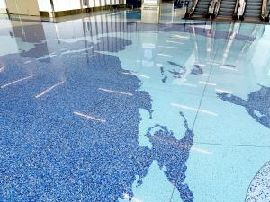 map design in terrazzo