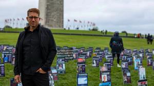Paul Martin at Lost Voices of Fentanyl rally, September 2023
