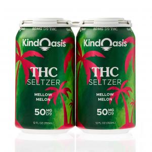 Delta 9 THC Seltzer 4 Pack - 50mg - Mellow Melon