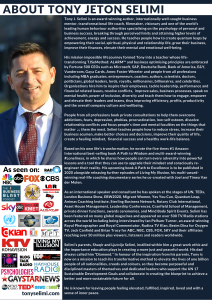 Tony Jeton Selimi Press Bio