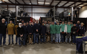 22 students participated in the Project MFG Maritime Welding Competition and Career Discovery Day at the Tidewater Community College Skilled Trades Academy