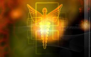 the medical symbol in various colors, logo used for AIHCP, INC.