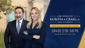 Yoshi Kubota and Cynthia Craig from Kubota & Craig Personal Injury Law Firm in Irvine, California