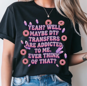 Crystal DTF shirt design