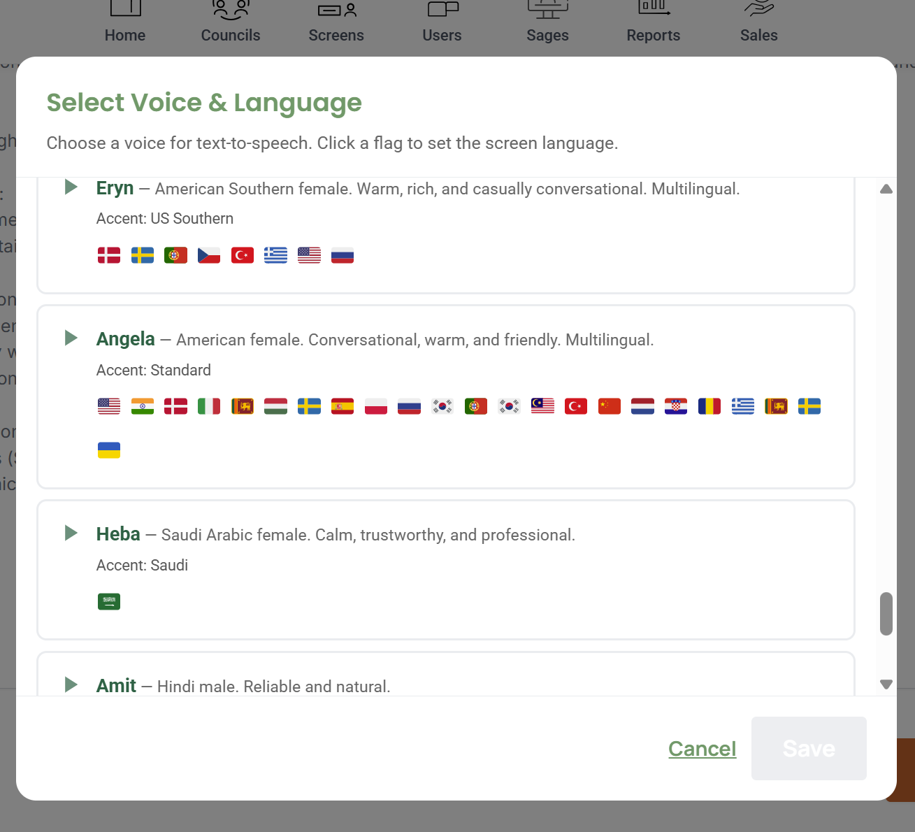 AI Interview agents can be configured to speak 1 of over 20 global languages