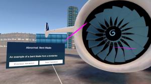 The interface of the Exterior Walkaround module inside VTR's FlightDeckToGo®
