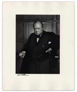This iconic portrait of Winston Churchill, estimated at $1,800–$2,500, brought $8,750, reflecting continued robust demand for museum-quality vintage photography.