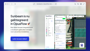 Foto van zonnerpanelen op een dak in het software van opusflow waar uit wordt gelegd hoe je het agentic AI ERP platform met Sunbeam kan integreren.