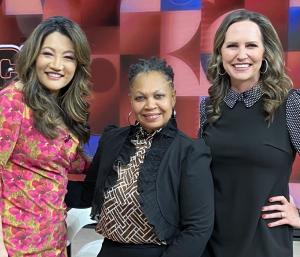 Jennifer Maddox, Founder of Future Ties, appearing on WGN-TV’s Spotlight Chicago in Chicago discussing principal leadership and community impact.