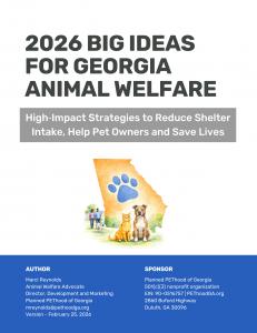 2026 Big Ideas for Georgia Animal Welfare