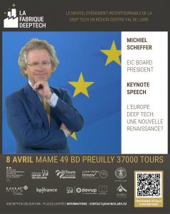La Fabrique Deeptech accueille Michiel Scheffer, président du Board de l'EIC.
