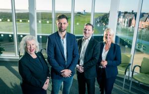 Ann Dean DL, Nick Cole, Mark Gibbons and Sue Barnard at Get Work HQ, Lytham St. Annes