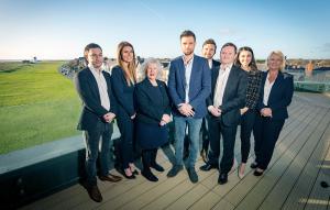Ann Dean DL, Sue Barnard, Mark Gibbons and the Get Work team at Get Work HQ, Lytham St Annes