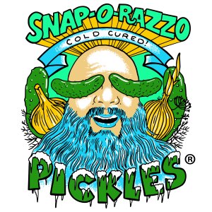 Snap-O-Razzo Cold-Cured Pickles Logo