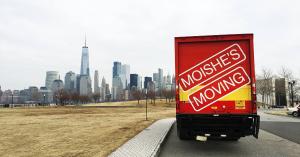 Moishes Moving Red Truck NYC