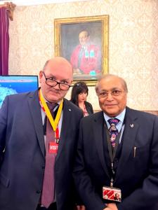 Sergiusz Sobieski, CEO of TIZ Implements, with The Rt Hon. Lord Rami Ranger, FRSA, at the Impact and Sustainability Summit, House of Lords, 26th February 2026.