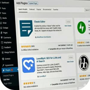 A photo of a screen from the WordPress plugin directory