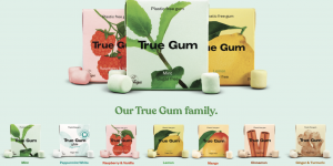 True Gum, Europes first plastic free chewing gum launches in the USA.
