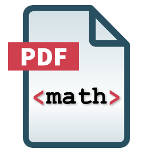 A PDF icon containing MathML.