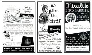 old nixalite bird barier ads