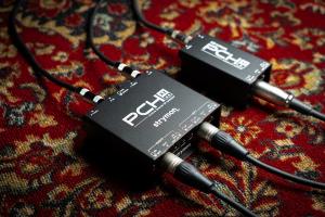 Two direct interfaces next to each other on a rug