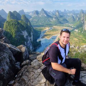 Tal exploring the mountains of China