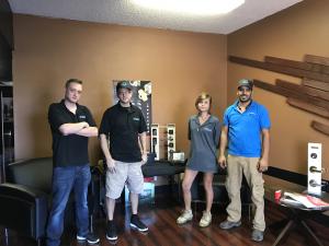 Locksmith technicians from Diamondback Lock and Key of Mesa inside the locksmith office in Mesa Arizona