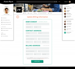 Creative Repute - Client Portal - Update Billing Information