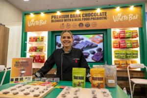 Iron Chef Cat Cora at Expo West for Vine to Bar