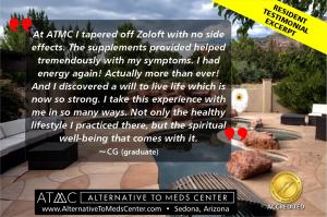 ATMC resident testimonial about tapering off Zoloft successfully with holistic support at Alternative to Meds Center in Sedona Arizona.