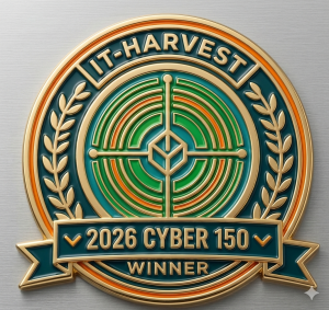 An image of an  enamel badge award for the Cyber 150 2026