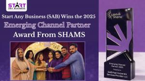Start Any Business (SAB) Wins the 2025 Emerging Channel Partner Award from SHAMS