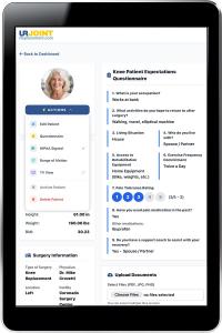 Image of sample Patient Profile in URKnee application