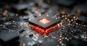 Illustration representing AI inference workloads processing data across high-performance computing infrastructure used for machine learning and real-time analytics.