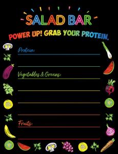 Salad Bar Menu with Protein-First Incentive