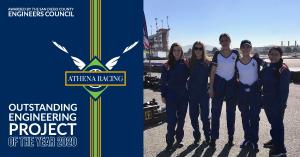 Winners of the prestigious Outstanding Engineering Project of the Year Award, Athena Racing a STEM education program for girls, is honored to be included with a decorated panel of winners.