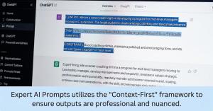 Example of a detailed prompt engineering framework for business coaches.