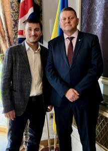 Picture of Dr. Serhii of IHCL and General Dr. Valerii Zaluzhnyi, UK Ambassador