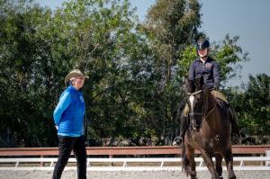 Lendon Gray, American dressage champion, author and former rider of Seldom Seen, uses EQ Coach-Copilot