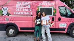 Kerry Meikle Arsahd diaper drive supporting Miami Diaper Bank
